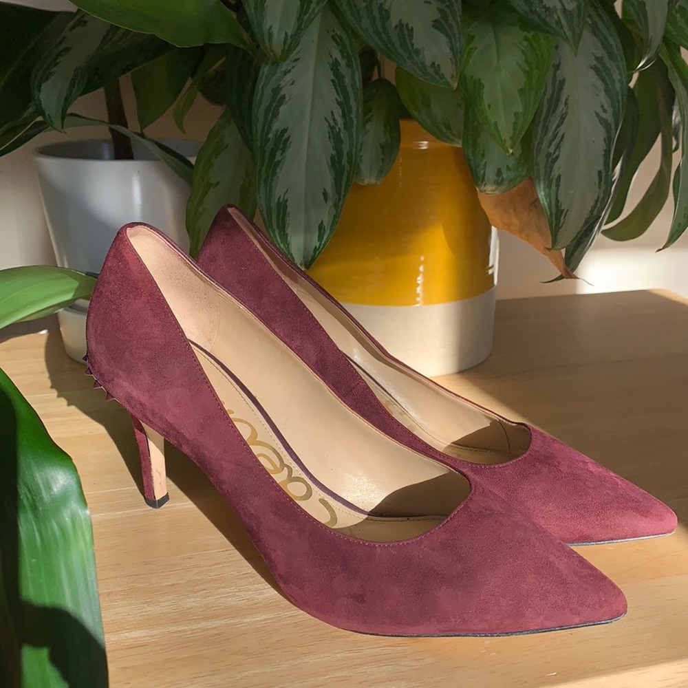 Sam Edelman Tonia Spiked Maroon Heels. Size 8.5